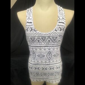 OP Black and White Fitted Summer Tank Top